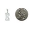 Sterling Silver Initial Letter E Charm Pendant Jewelry 25mm x 9mm